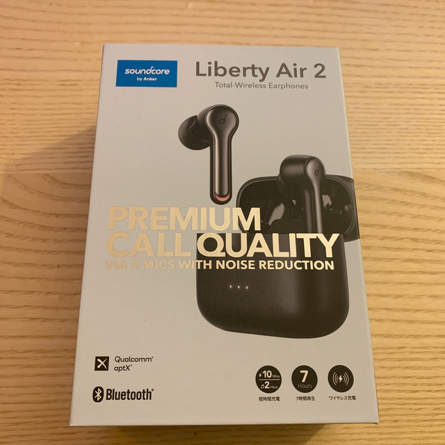 anker soundcore liberty air 2 ブラック スマホ/家電/カメラのオーディオ機器(ヘッドフォン/イヤフォン)の商品写真