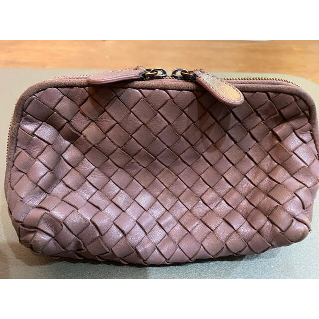 Bottega Veneta(ボッテガヴェネタ)のお値下げ✨ボッテガヴェネタ☆メイクポーチ　人気ローズカラー レディースのファッション小物(ポーチ)の商品写真