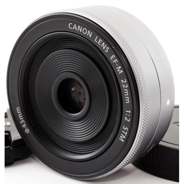 人気提案 22mm FF-M Canon キヤノン - Canon STM 単焦点レンズ シルバー レンズ(単焦点)