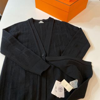 エルメス(Hermes)のエルメス タグ付き Voyage H柄編み ロングカーディガン(カーディガン)