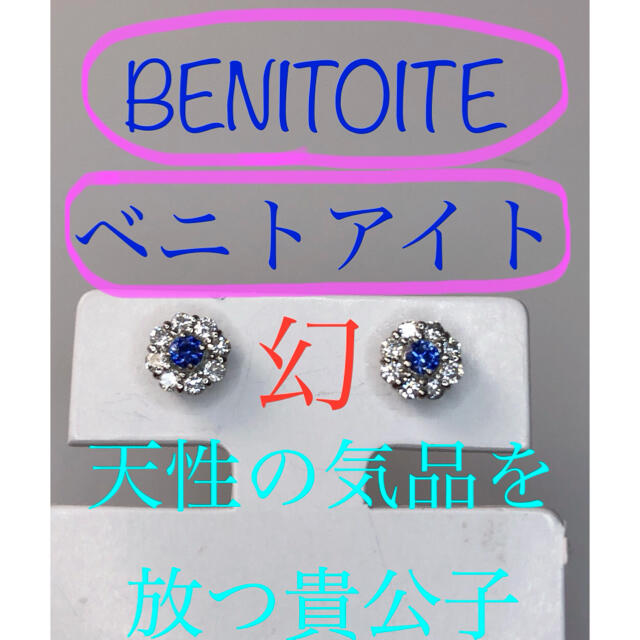 ブリヤンテス・レッド ベニトアイト セカンド ピアス プラチナ レア