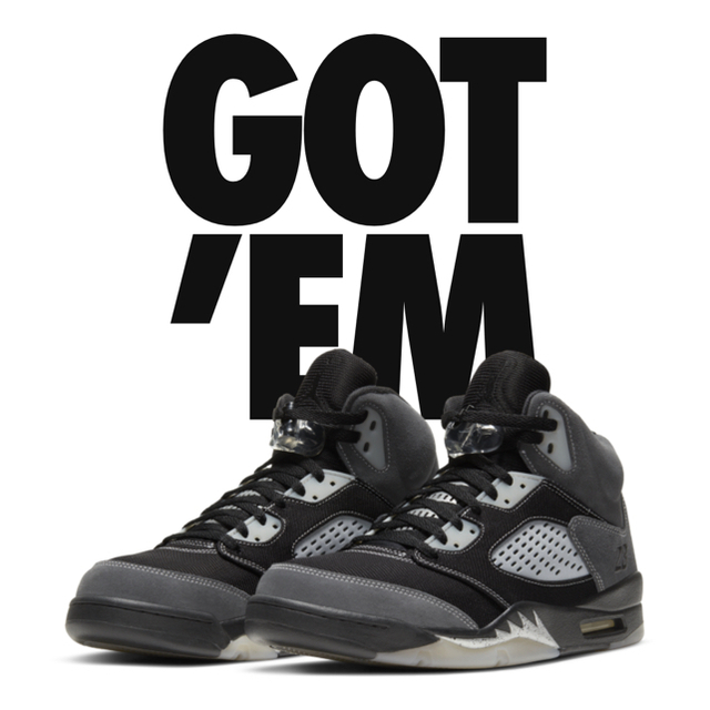 NIKE AIR JORDAN 5 RETRO ANTHRACITE 27.5