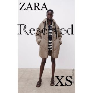 ザラ(ZARA)の売約済みZARAフード付きキルティングコートXS (ダウンコート)