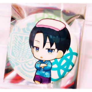 進撃の巨人　極楽湯　コラボ缶バッジ(キャラクターグッズ)