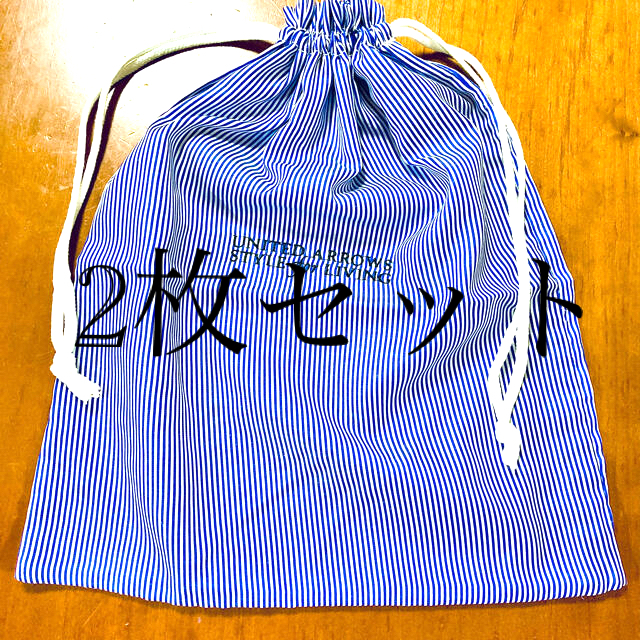 UNITED ARROWS(ユナイテッドアローズ)のユナイテッドアローズ　大きな巾着袋　青2枚セット キッズ/ベビー/マタニティのこども用バッグ(シューズバッグ)の商品写真