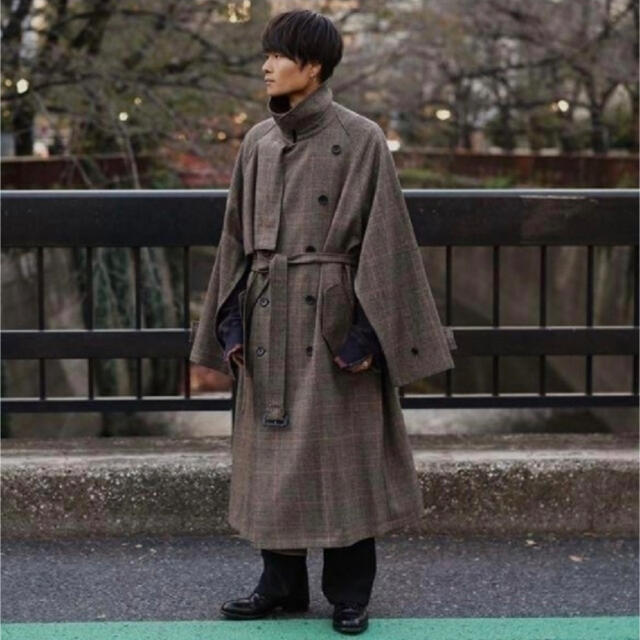 特価】 SUNSEA - COAT OVERLAP OVERSIZED LAY 【stein】 トレンチ