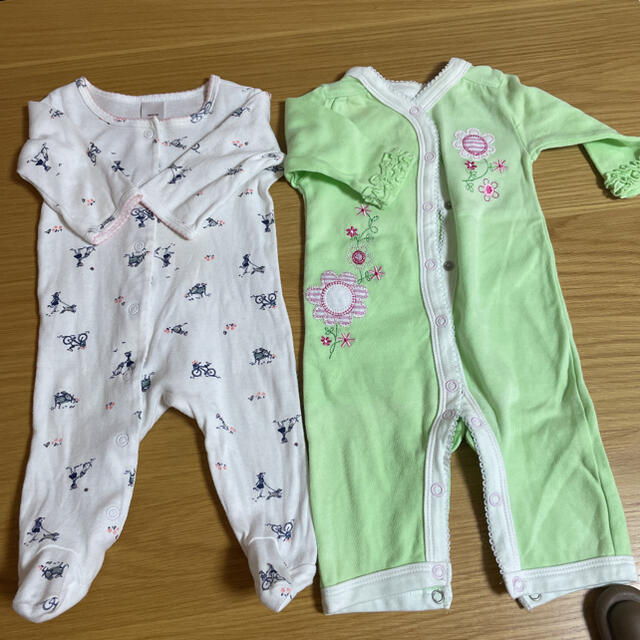 carter's(カーターズ)のCarter'sロンパース３month、春色ロンパース0-3m 2枚セット キッズ/ベビー/マタニティのベビー服(~85cm)(ロンパース)の商品写真