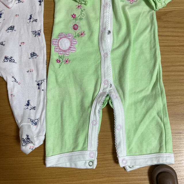 carter's(カーターズ)のCarter'sロンパース３month、春色ロンパース0-3m 2枚セット キッズ/ベビー/マタニティのベビー服(~85cm)(ロンパース)の商品写真