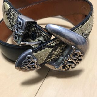 クロムハーツ(Chrome Hearts)のクロムハーツ　バックル　パイソンベルト(ベルト)