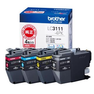 ブラザー(brother)の「新品」インク ブラザー 純正  LC3111-4PK お徳用4色パック(その他)