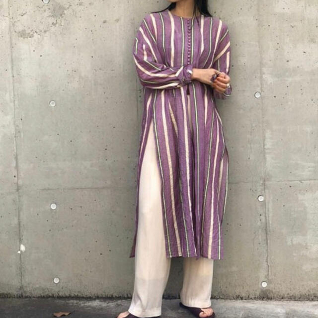 TODAYFUL(トゥデイフル)のSheer Stripe Gown シアーストライプガウン レディースのワンピース(ロングワンピース/マキシワンピース)の商品写真