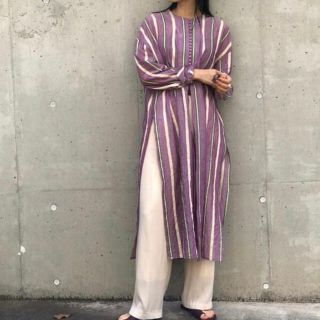 トゥデイフル(TODAYFUL)のSheer Stripe Gown シアーストライプガウン(ロングワンピース/マキシワンピース)