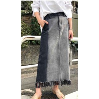 アメリヴィンテージ(Ameri VINTAGE)のameri vintage RAGGED DENIM SKIRT(ロングスカート)