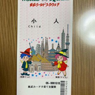 東武ワールドスクウェア　小人入園券1枚(遊園地/テーマパーク)