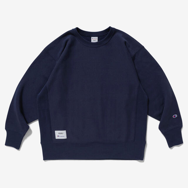 スウェットL NAVY WTAPS Champion CREW NECK ネイビー 新品