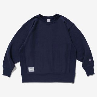 ダブルタップス(W)taps)のL NAVY WTAPS Champion CREW NECK ネイビー 新品(スウェット)