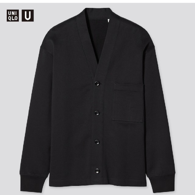 UNIQLO(ユニクロ)の【XL、BLACK】新品タグ付UNIQLO U スウェットカーディガン メンズのトップス(カーディガン)の商品写真