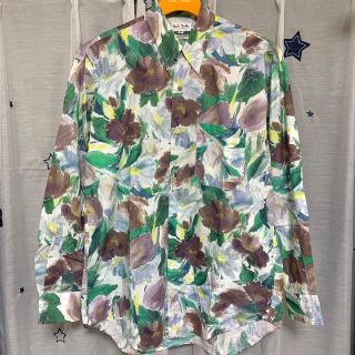 ポールスミス(Paul Smith)のポールスミス 水彩 花柄 フローラル ボタニカル シャツ メンズ グリーン(シャツ)