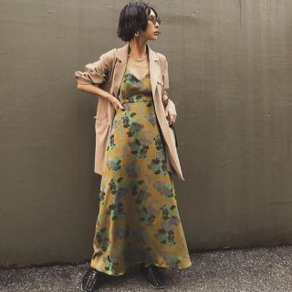 アメリヴィンテージ(Ameri VINTAGE)のAMERI♡BERRY JACQUARD DRESS(ロングワンピース/マキシワンピース)