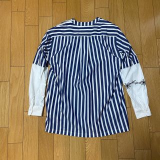 sacai - sacai DR.WOO プルオーバーストライプシャツの通販 by とうふ ...