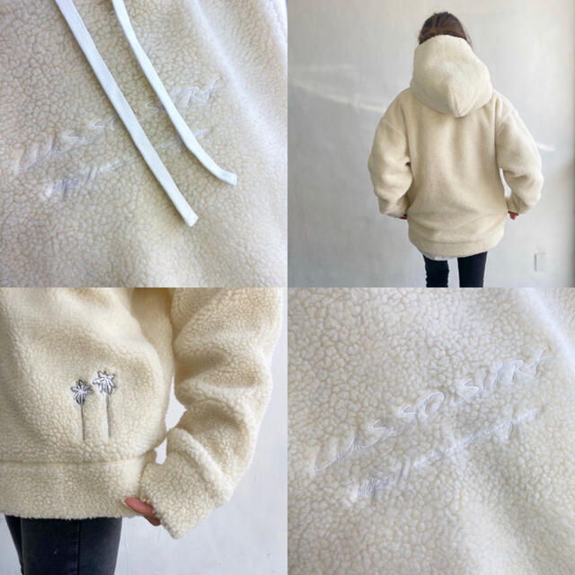 gelato pique(ジェラートピケ)のカップルコーデ♡LUSSO SURF 刺繍ボアパーカー　Sサイズ☆RVCA レディースのトップス(パーカー)の商品写真