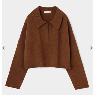 マウジー(moussy)のOPEN COLLAR WOOL SHORT ニット(ニット/セーター)