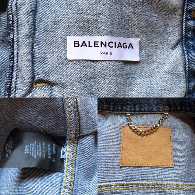 Balenciaga(バレンシアガ)のBALENCIAGA スウィングデニムジャケット サイズ34 レディースのジャケット/アウター(Gジャン/デニムジャケット)の商品写真