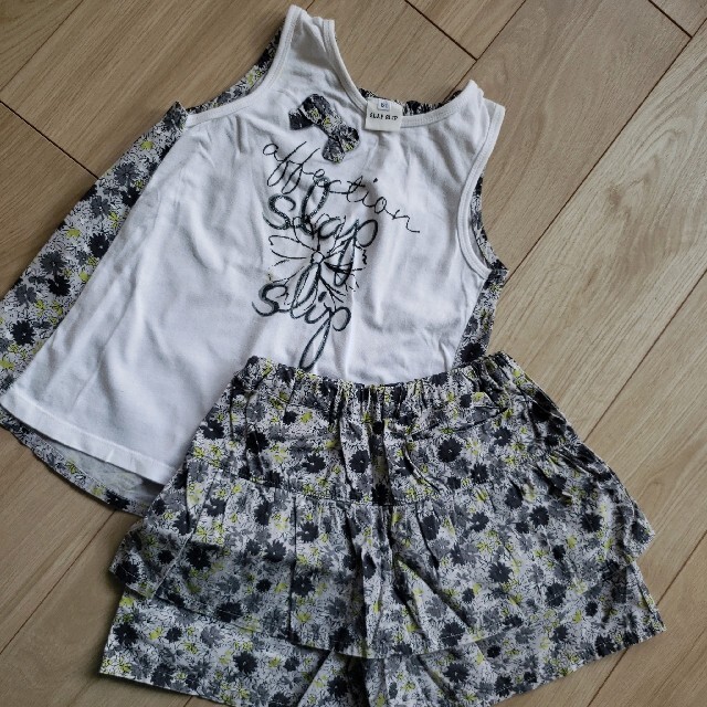 BeBe(ベベ)のSLAP SLIPセットアップ120 キッズ/ベビー/マタニティのキッズ服女の子用(90cm~)(Tシャツ/カットソー)の商品写真