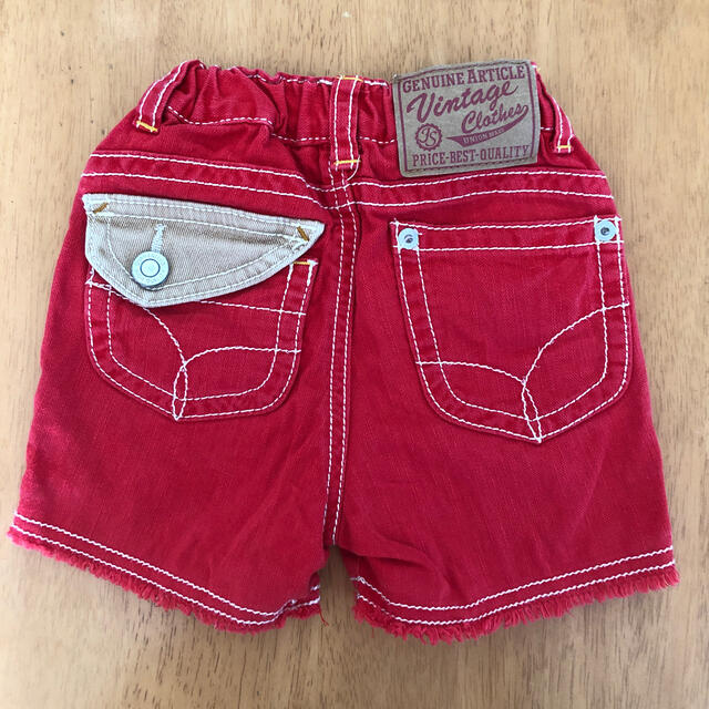 JUNK STORE(ジャンクストアー)のベビー　ズボン（赤） キッズ/ベビー/マタニティのベビー服(~85cm)(パンツ)の商品写真