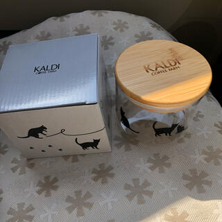 カルディ(KALDI)の猫の日オリジナルガラスキャニスター(容器)