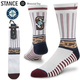 セール新品 STANCE マリナーズ メモリアルデー限定ソックス 26-29cm(ソックス)