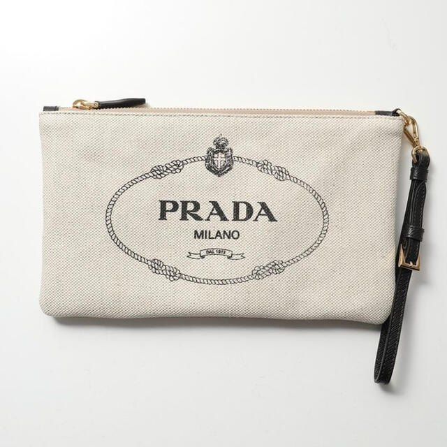 PRADA クラッチバッグ 1NH018 ZPX キャンバス フラットポーチ