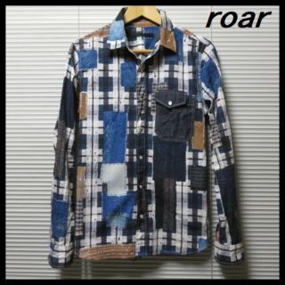 ロアー(roar)の値下roarロアー★パッチワーク転写シャツ デニム チェック(シャツ)