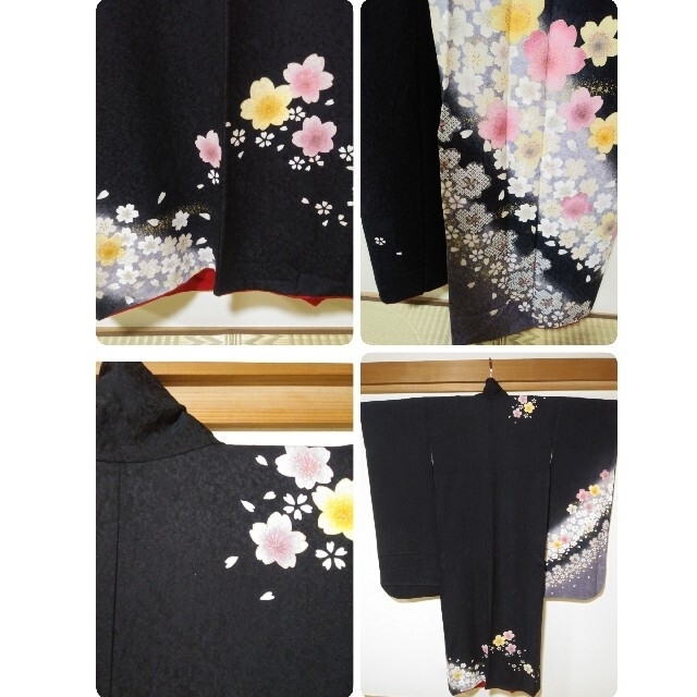 あやちゃん様専用 by Ami's shop｜ラクマ 桜柄の黒い振り袖と帯 小物付きの通販 正規品