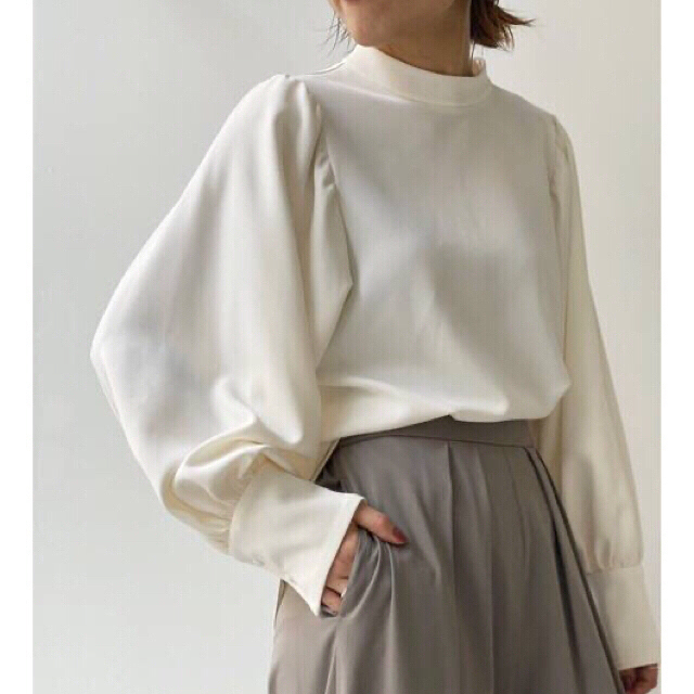 L'Appartement Stand Collar Blouse ホワイト