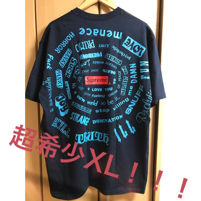 込・Mサイズ Navy Supreme 21ss Spiral Tee