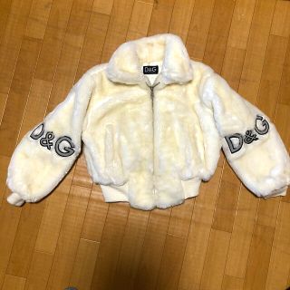 ディーアンドジー(D&G)のD &G◆ドルチェ&ガッバーナボアブルゾン◆ドルガバ白ファー(ブルゾン)