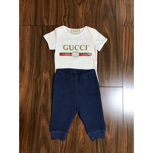 Gucci(グッチ)のグッチ　ロンパース　出産準備　退院着　ハーフバースデー　お宮参り　お食い初め キッズ/ベビー/マタニティのベビー服(~85cm)(ロンパース)の商品写真