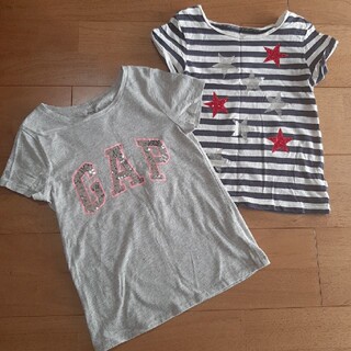 ギャップキッズ(GAP Kids)のGAPkids(ギャップキッズ)のTシャツ2枚セット☆サイズ120 スパンコール(Tシャツ/カットソー)