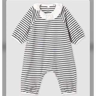 プチバトー(PETIT BATEAU)のプチバトー　マリニエール　足なしロンパース 5802901070(ロンパース)