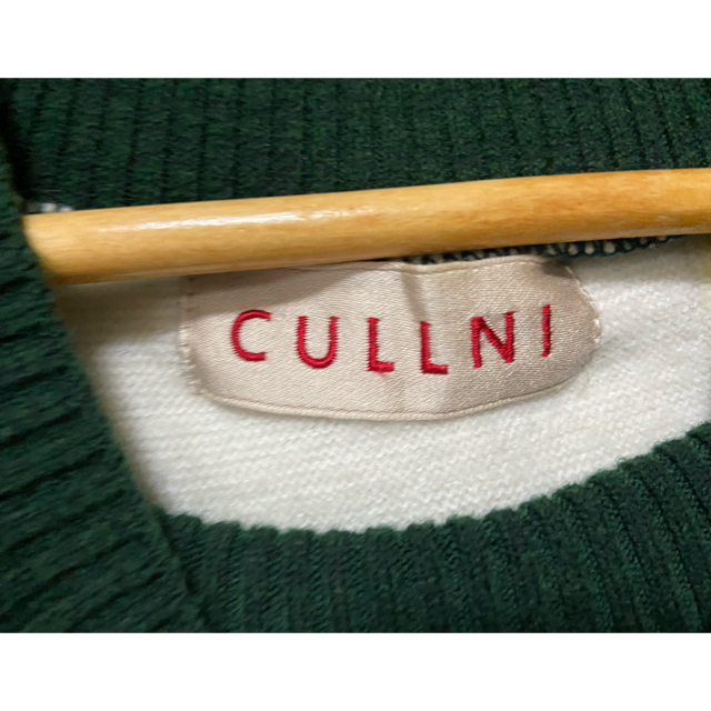 CULLNI カラーブロックニット グリーン