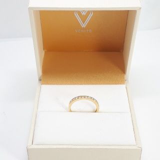 限定値下げ ハーフエタニティリング VERITE K18 金 天然ダイヤモンド