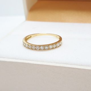 限定値下げ ハーフエタニティリング VERITE K18 金 天然ダイヤモンド