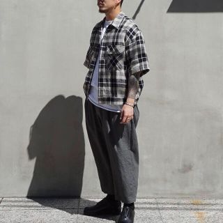 COOTIE - Linen Check Work S/S Shirtの通販｜ラクマ