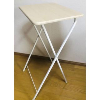 ヤマゼン(山善)の山善 折りたたみ式  ハイテーブル　高さ90cm  ※送料込み(折たたみテーブル)