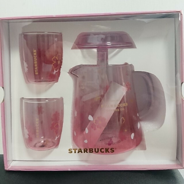 Starbucks Coffee(スターバックスコーヒー)の中国スタバ グラスティーポット デミカップ2つ インテリア/住まい/日用品のキッチン/食器(グラス/カップ)の商品写真