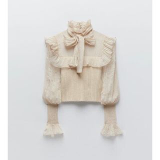 新品♡ZARA 新作コントラストニットセーター