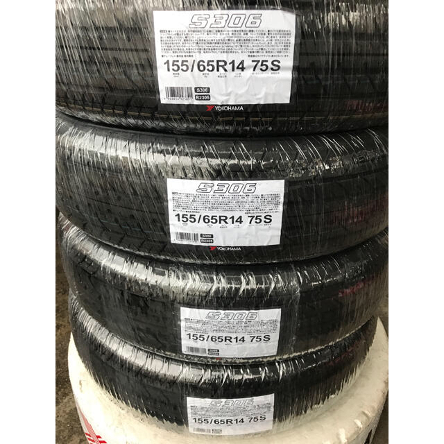 送料込み！155/65R14ヨコハマタイヤS306新品21年製4本サマータイヤ