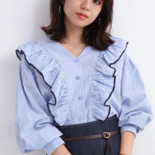 ジャスグリッティー シャツ/ブラウス(レディース/長袖)(ストライプ