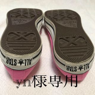 コンバース(CONVERSE)のコンバース　ピンク　25センチ　USED(スニーカー)